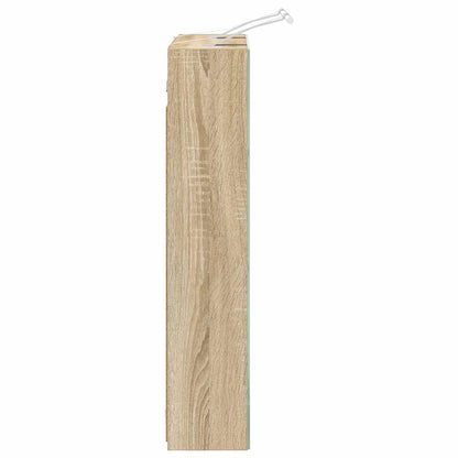 vidaXL Bathroom Mirror Cabinet with Shelf Sonoma Oak 60 x 14.5 x 70 cm