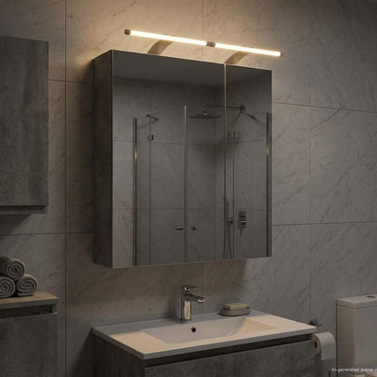 vidaXL Bathroom Mirror Cabinet Concrete Grey 60 x 14.5 x 70 cm