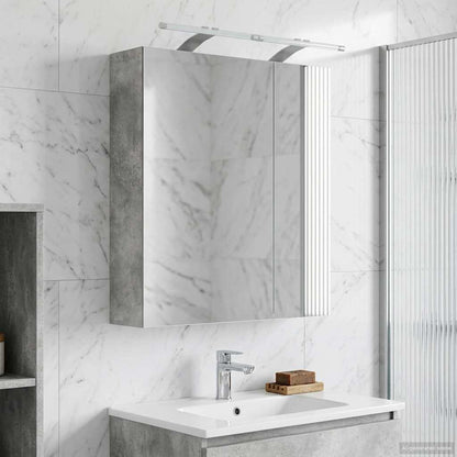 vidaXL Bathroom Mirror Cabinet Concrete Grey 60 x 14.5 x 70 cm