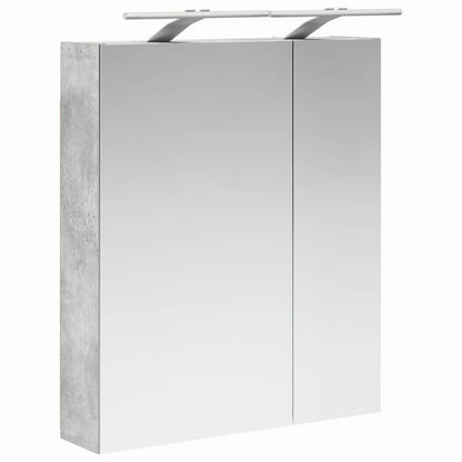 vidaXL Bathroom Mirror Cabinet Concrete Grey 60 x 14.5 x 70 cm