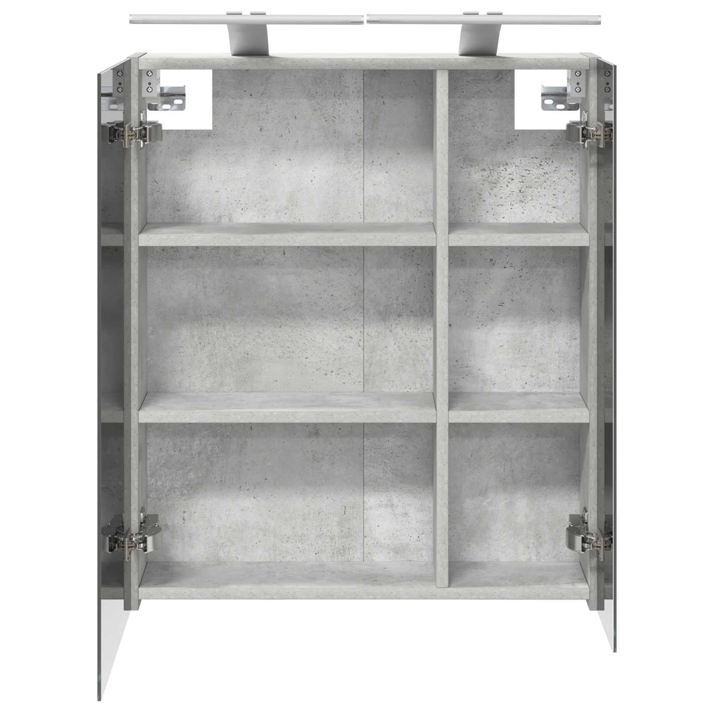 vidaXL Bathroom Mirror Cabinet Concrete Grey 60 x 14.5 x 70 cm
