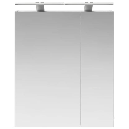 vidaXL Bathroom Mirror Cabinet with Door Grey Sonoma 60 x 14.5 x 70 cm