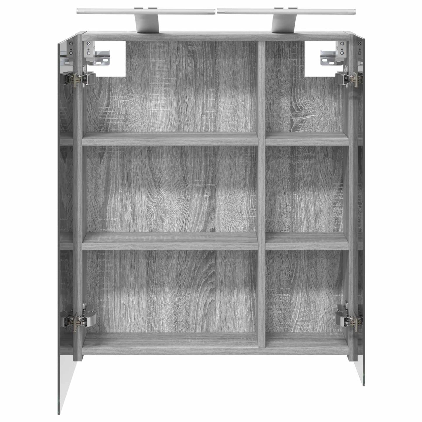 vidaXL Bathroom Mirror Cabinet with Door Grey Sonoma 60 x 14.5 x 70 cm