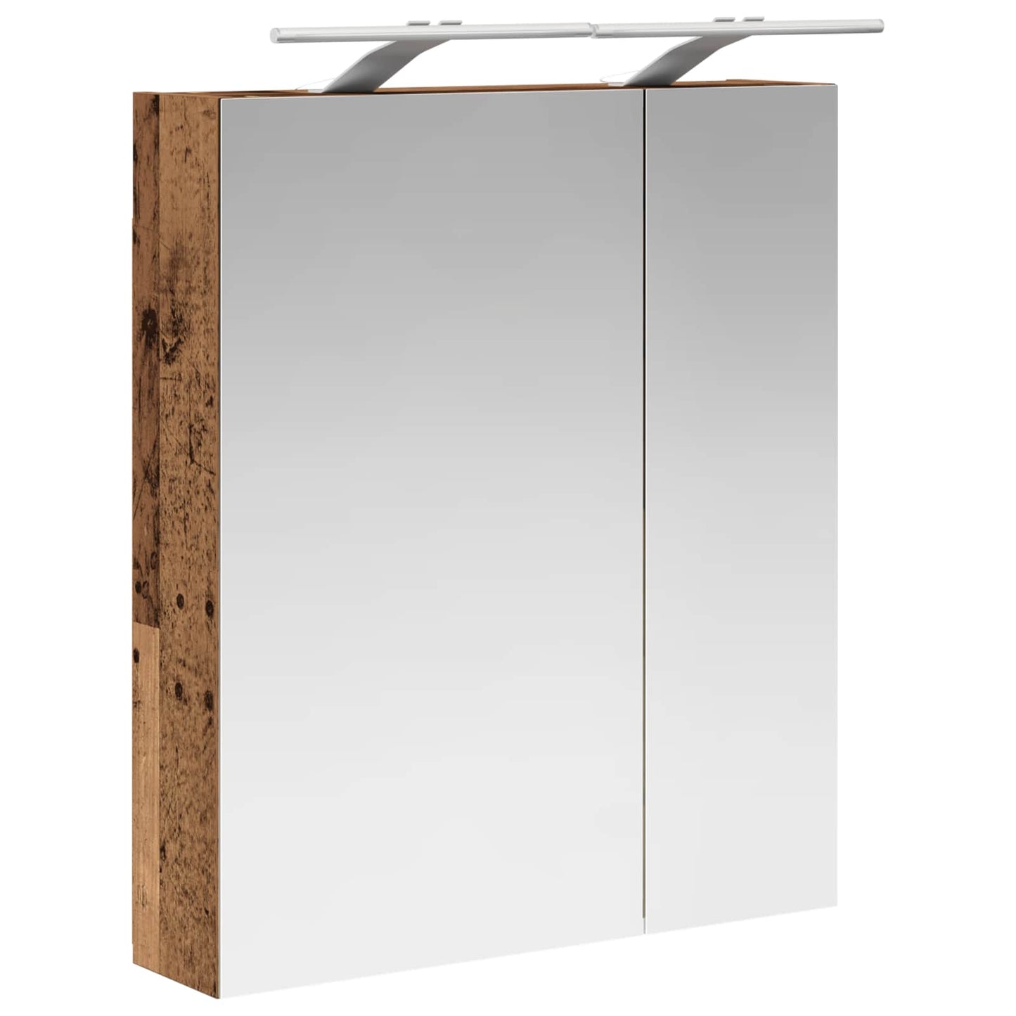 vidaXL Bathroom Mirror Cabinet with Shelf Old Wood 60 x 14.5 x 70 cm