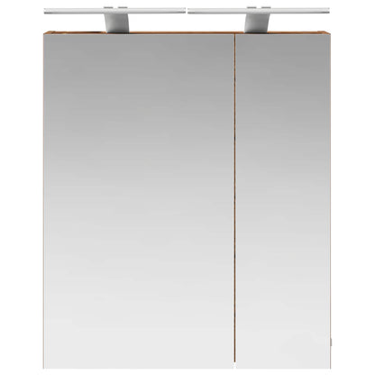 vidaXL Bathroom Mirror Cabinet with Shelf Old Wood 60 x 14.5 x 70 cm