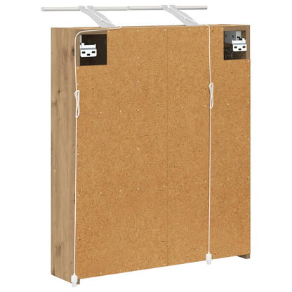 vidaXL Bathroom Mirror Cabinet Artisian Oak 60 x 14.5 x 70 cm