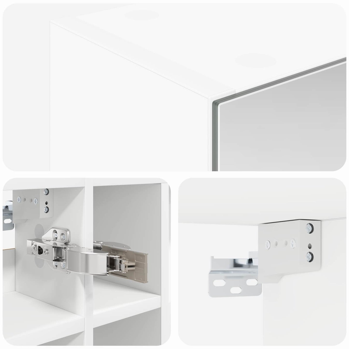 vidaXL Bathroom Mirror Cabinet White 60 x 14.5 x 50 cm Engineered wood