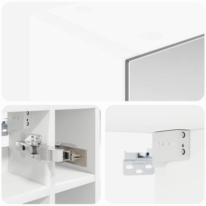 vidaXL Bathroom Mirror Cabinet White 60 x 14.5 x 50 cm Engineered wood