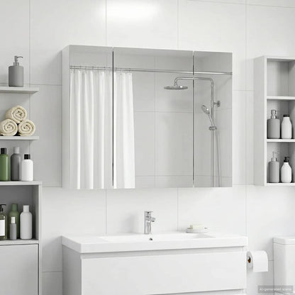 vidaXL Bathroom Mirror Cabinet White 60 x 14.5 x 50 cm Engineered wood