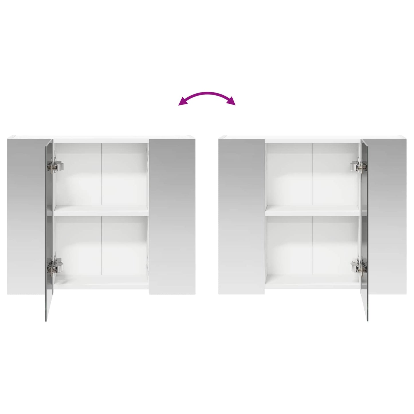 vidaXL Bathroom Mirror Cabinet White 60 x 14.5 x 50 cm Engineered wood