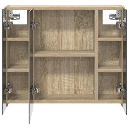 vidaXL Bathroom Mirror Cabinet Sonoma Oak 60 x 14.5 x 50 cm