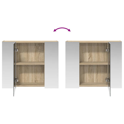 vidaXL Bathroom Mirror Cabinet Sonoma Oak 60 x 14.5 x 50 cm