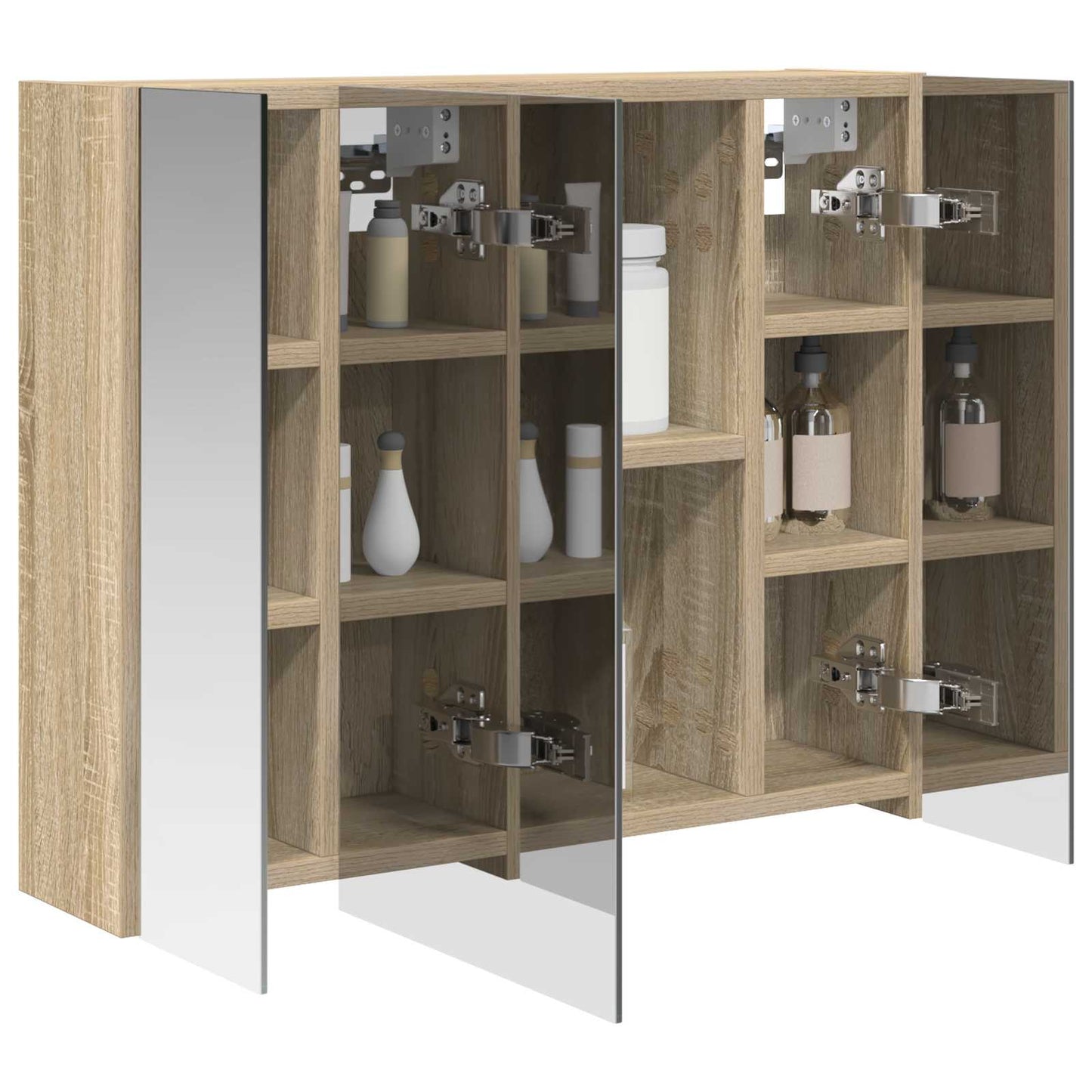 vidaXL Bathroom Mirror Cabinet Sonoma Oak 60 x 14.5 x 50 cm
