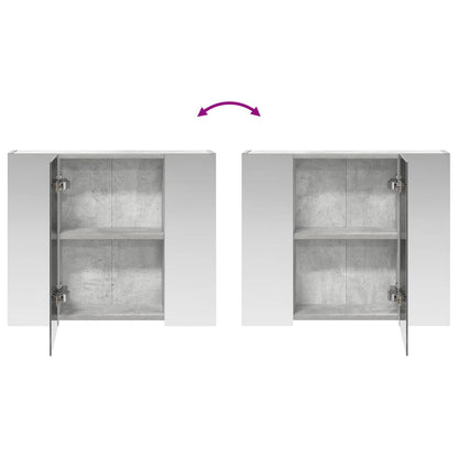 vidaXL Bathroom Mirror Cabinet Concrete Grey 60 x 14.5 x 50 cm