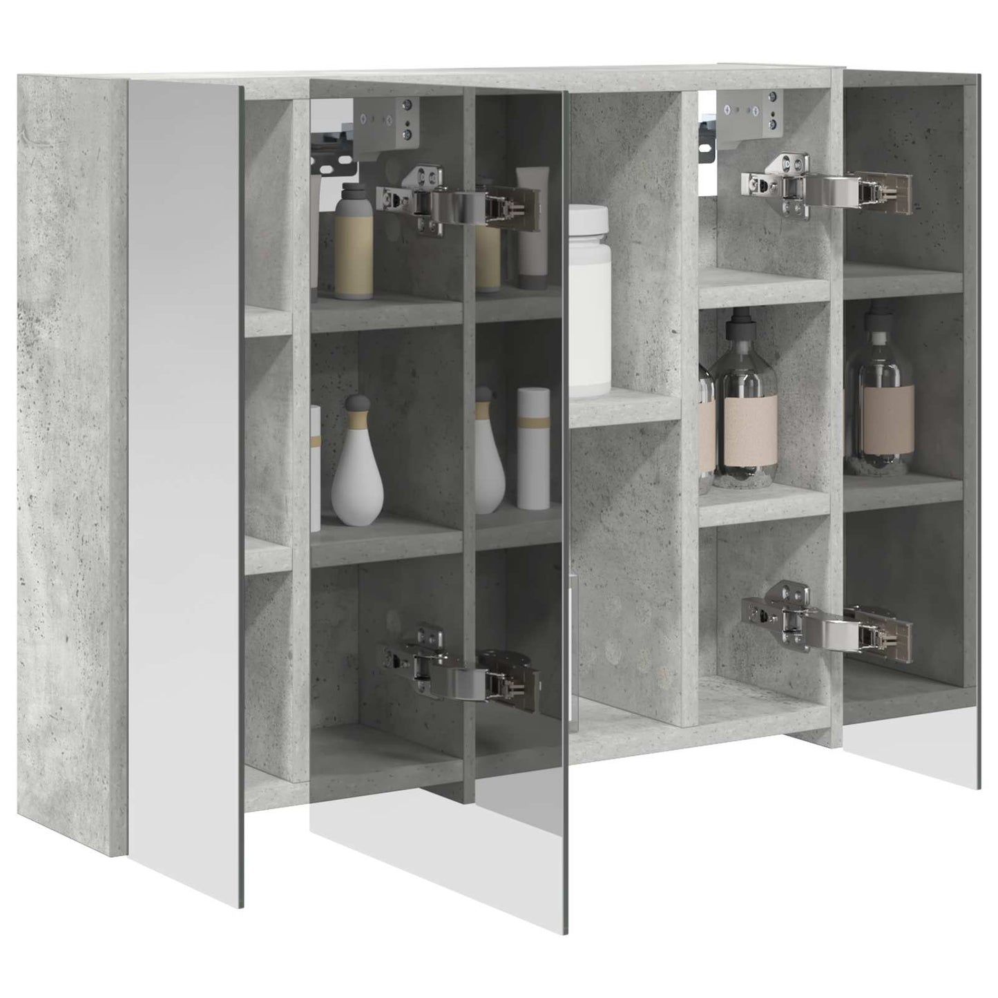 vidaXL Bathroom Mirror Cabinet Concrete Grey 60 x 14.5 x 50 cm