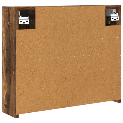 vidaXL Bathroom Mirror Cabinet Smoked Oak 60 x 14.5 x 50 cm