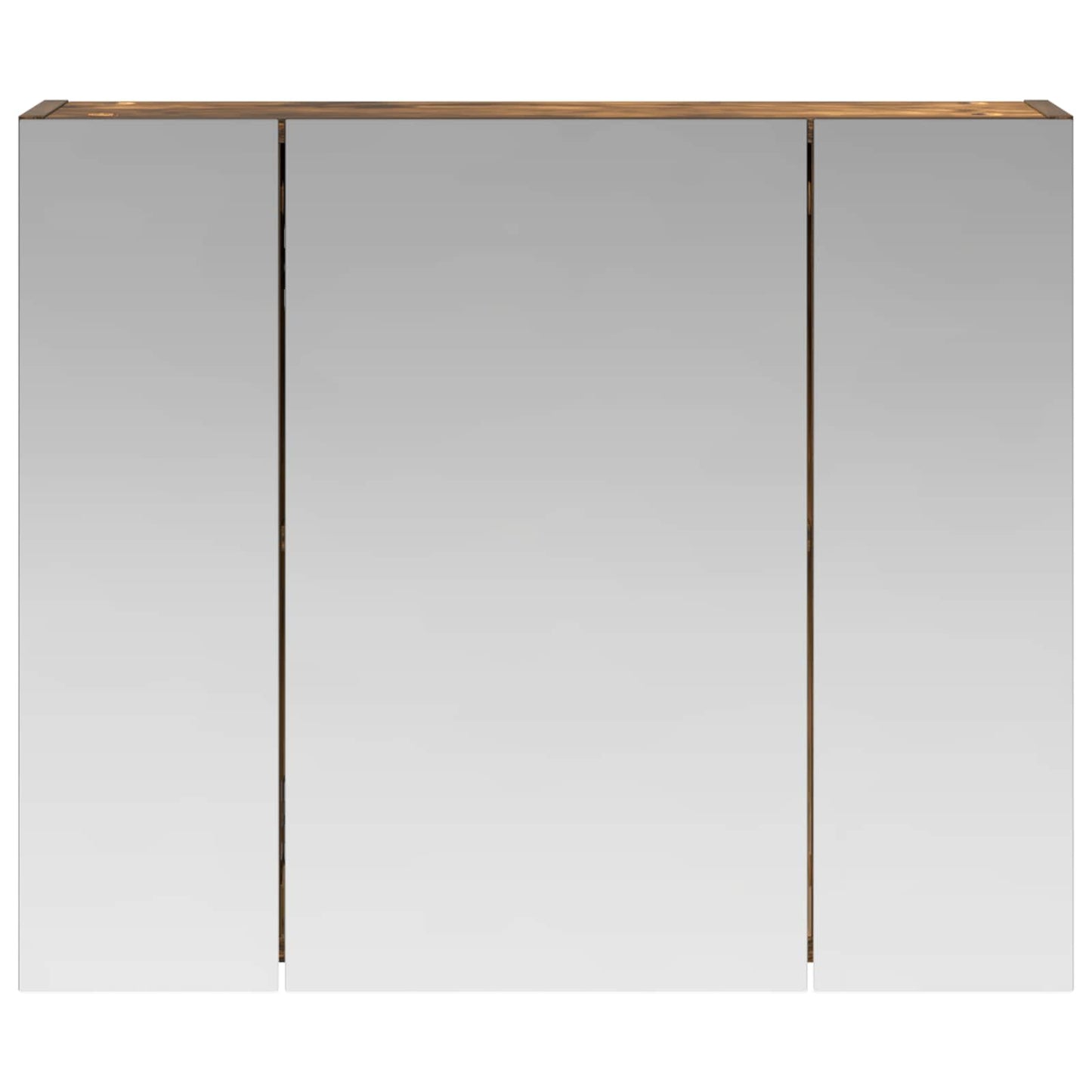 vidaXL Bathroom Mirror Cabinet Smoked Oak 60 x 14.5 x 50 cm