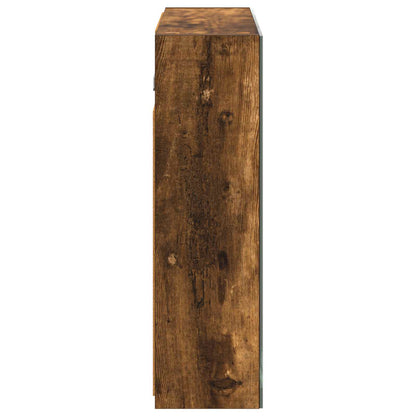 vidaXL Bathroom Mirror Cabinet Smoked Oak 60 x 14.5 x 50 cm