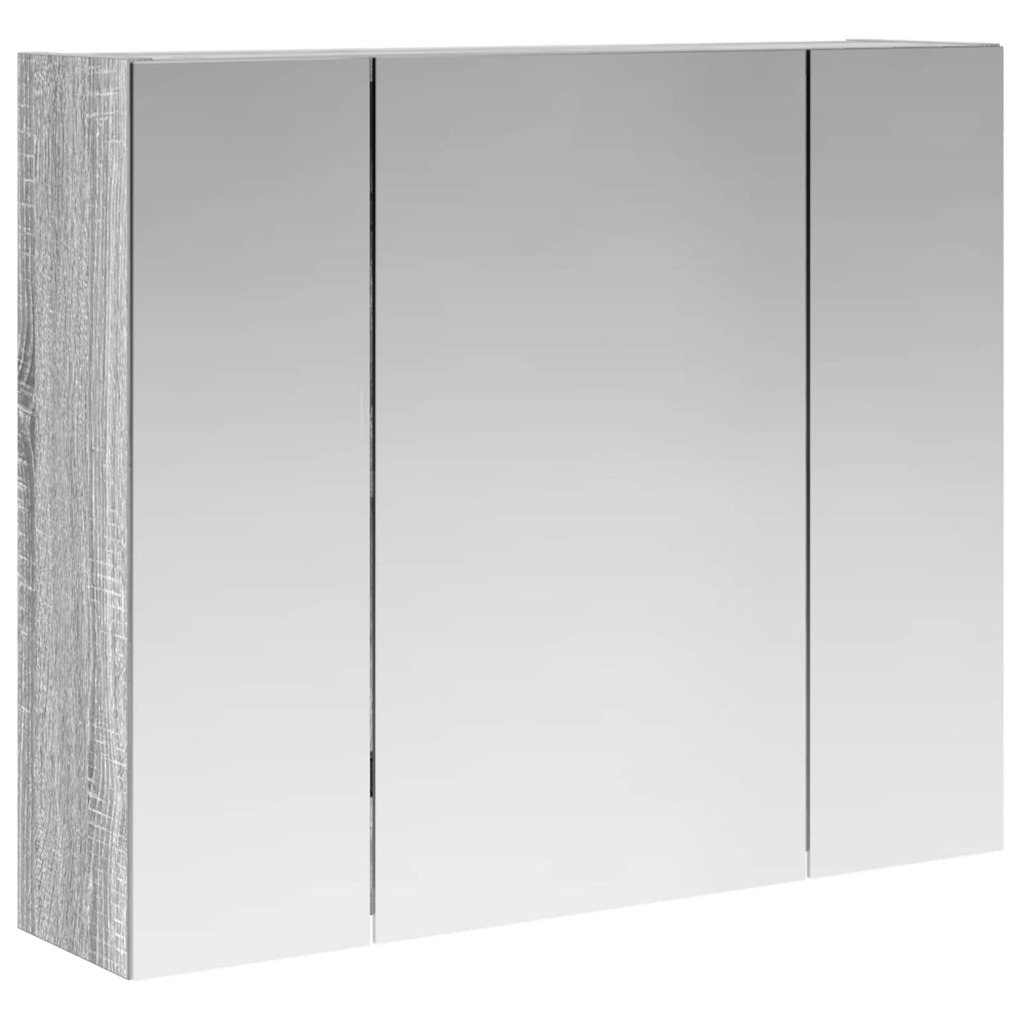 vidaXL Bathroom Mirror Cabinet Grey Sonoma 60 x 14.5 x 50 cm
