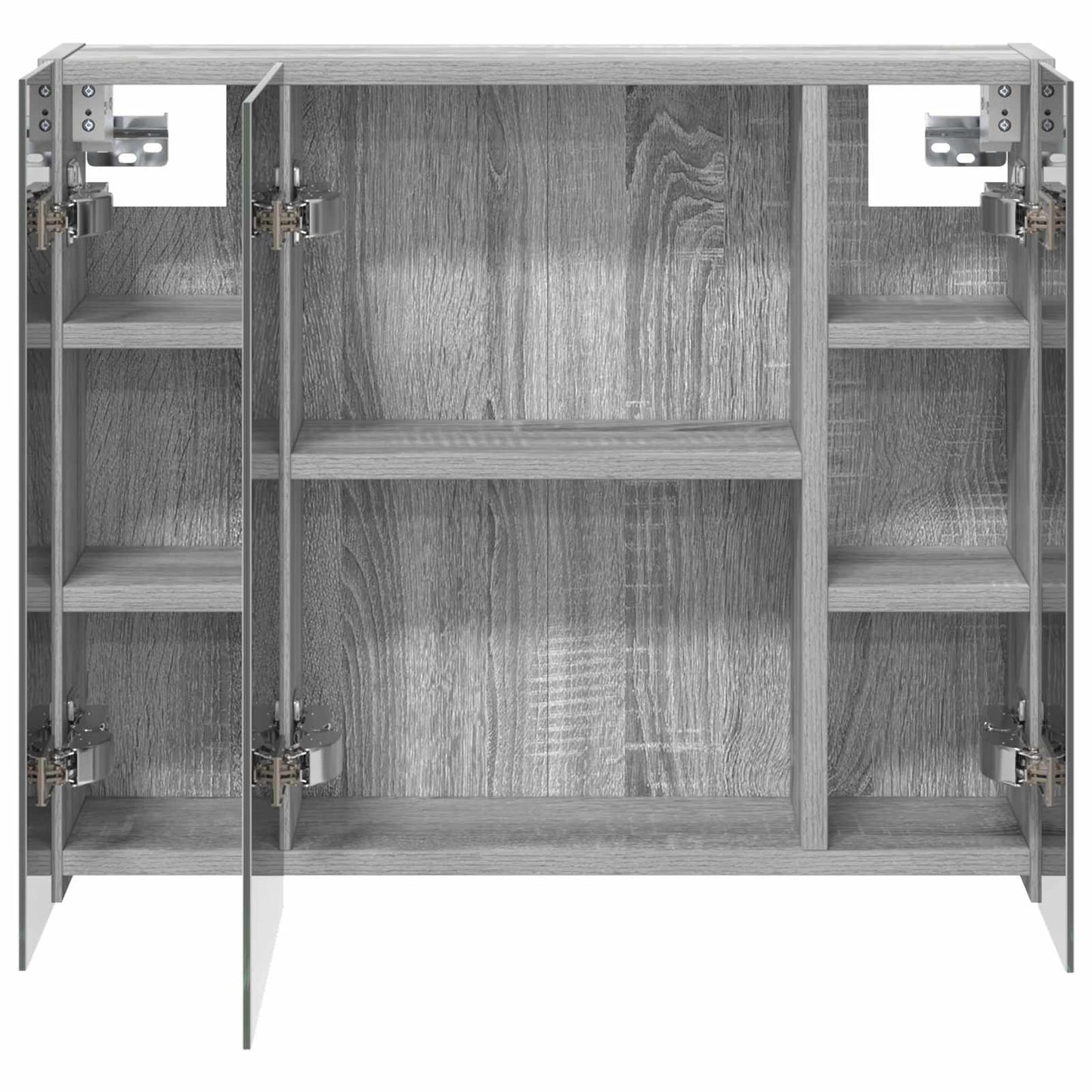 vidaXL Bathroom Mirror Cabinet Grey Sonoma 60 x 14.5 x 50 cm