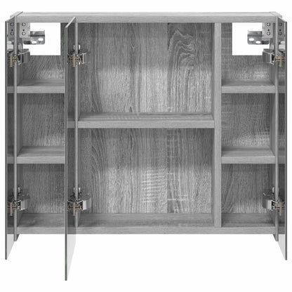 vidaXL Bathroom Mirror Cabinet Grey Sonoma 60 x 14.5 x 50 cm
