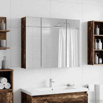 vidaXL Bathroom Mirror Cabinet Old Wood 60 x 14.5 x 50 cm