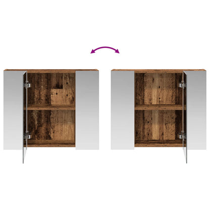 vidaXL Bathroom Mirror Cabinet Old Wood 60 x 14.5 x 50 cm