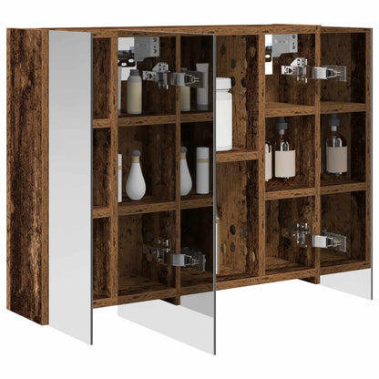 vidaXL Bathroom Mirror Cabinet Old Wood 60 x 14.5 x 50 cm