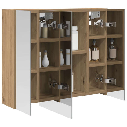 vidaXL Bathroom Mirror Cabinet Artisian Oak 60 x 14.5 x 50 cm