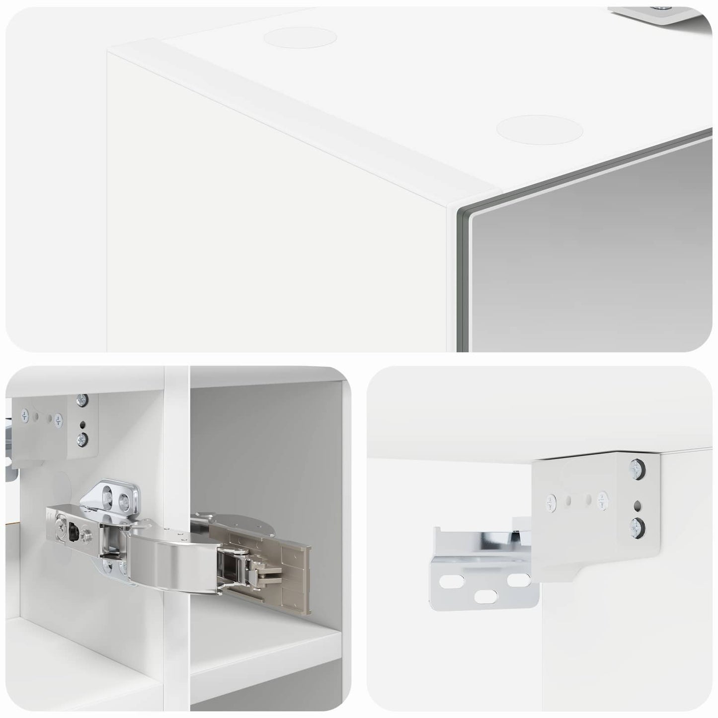 vidaXL Bathroom Mirror Cabinet White 60 x 14.5 x 50 cm Engineered wood