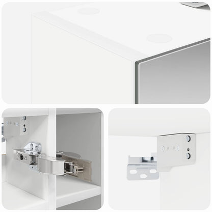 vidaXL Bathroom Mirror Cabinet White 60 x 14.5 x 50 cm Engineered wood