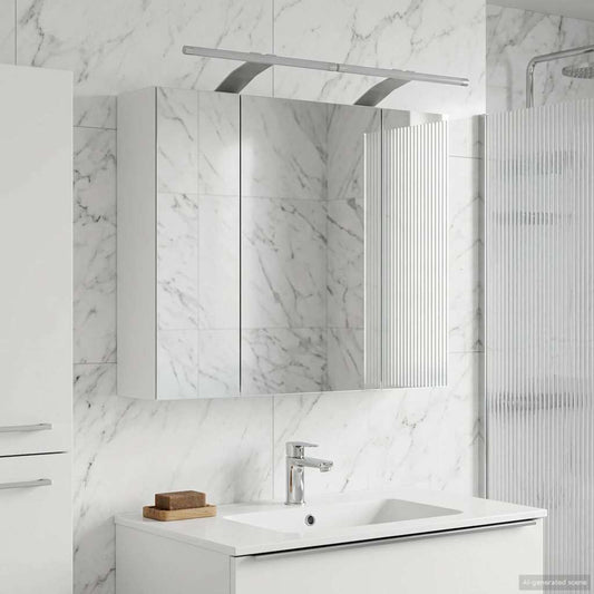 vidaXL Bathroom Mirror Cabinet White 60 x 14.5 x 50 cm Engineered wood