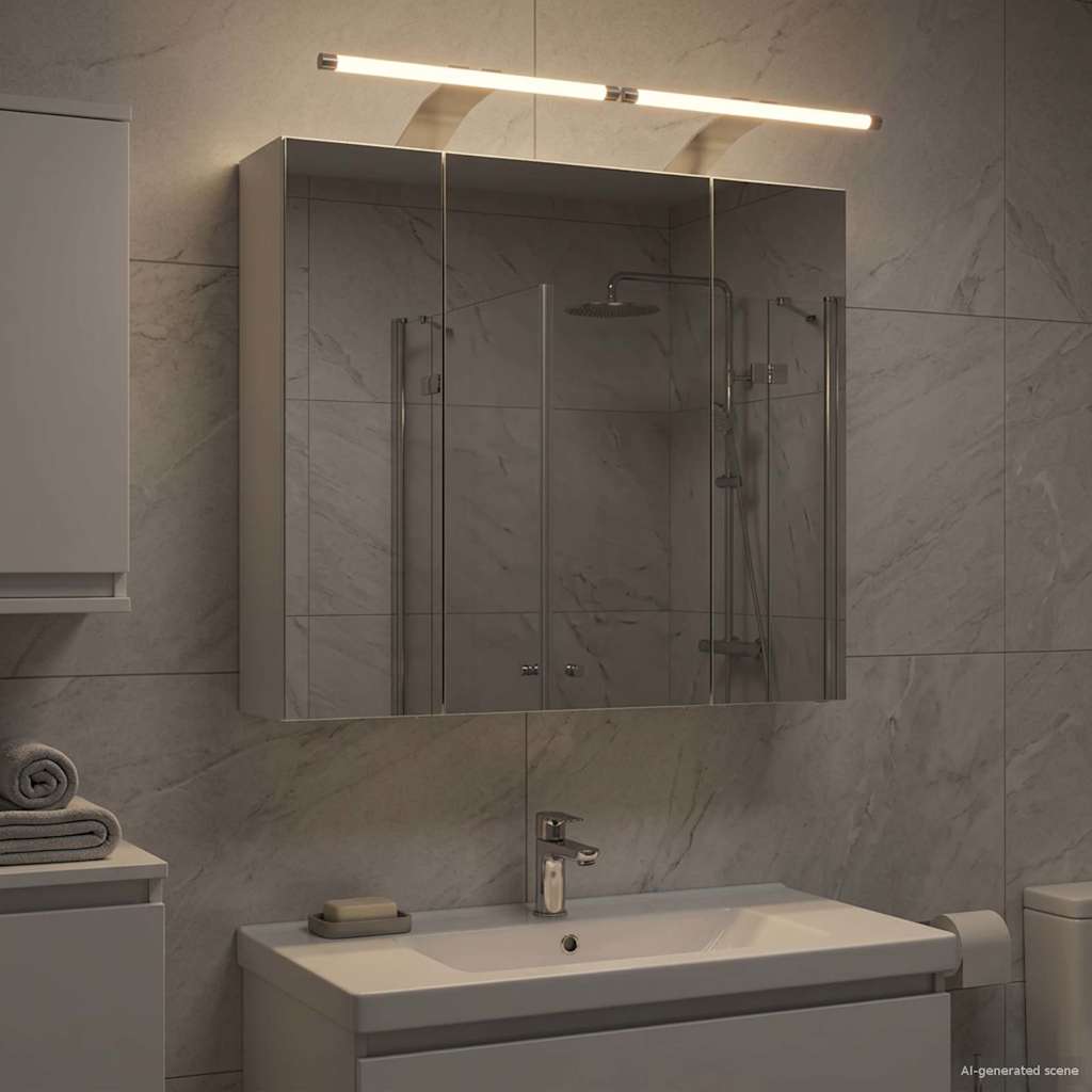 vidaXL Bathroom Mirror Cabinet White 60 x 14.5 x 50 cm Engineered wood