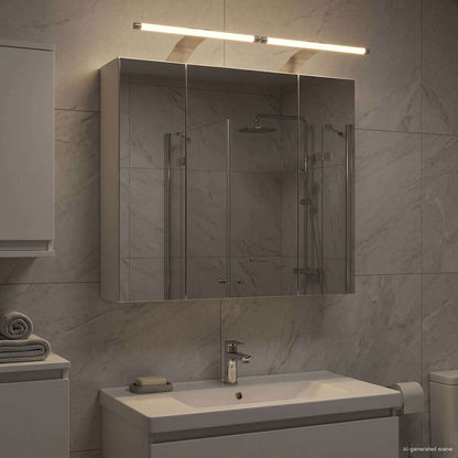 vidaXL Bathroom Mirror Cabinet White 60 x 14.5 x 50 cm Engineered wood