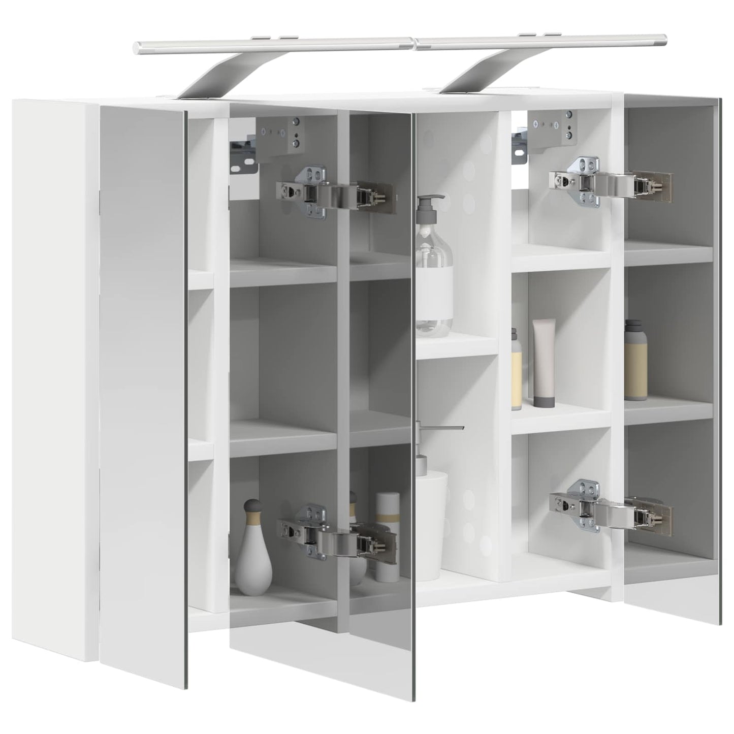 vidaXL Bathroom Mirror Cabinet White 60 x 14.5 x 50 cm Engineered wood