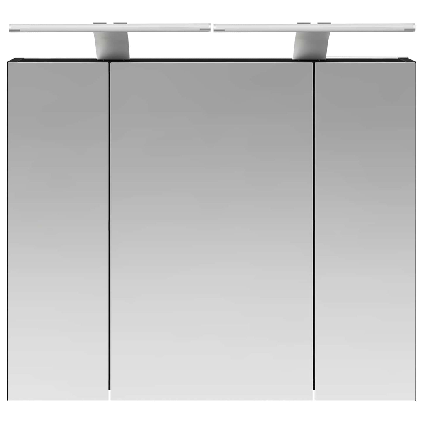 vidaXL Bathroom Mirror Cabinet Black Oak 60 x 14.5 x 50 cm