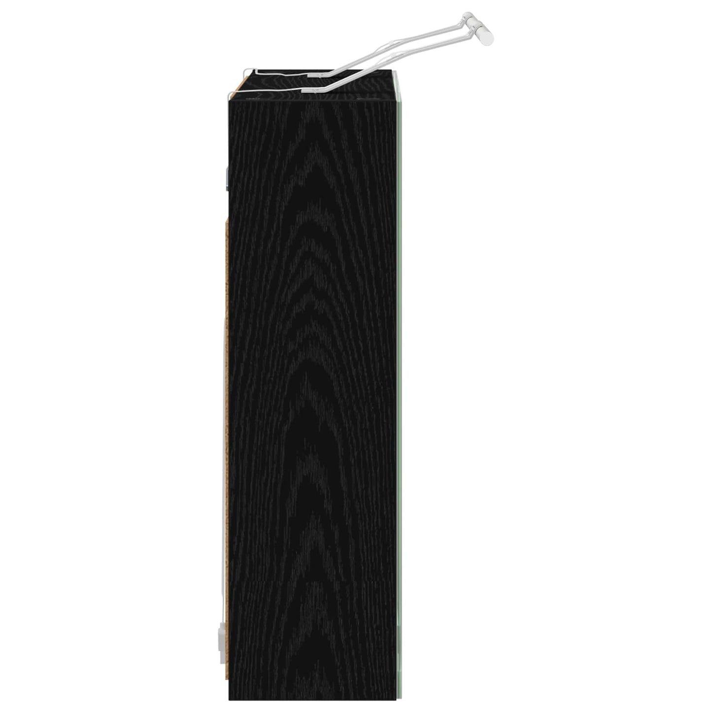 vidaXL Bathroom Mirror Cabinet Black Oak 60 x 14.5 x 50 cm