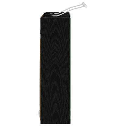 vidaXL Bathroom Mirror Cabinet Black Oak 60 x 14.5 x 50 cm