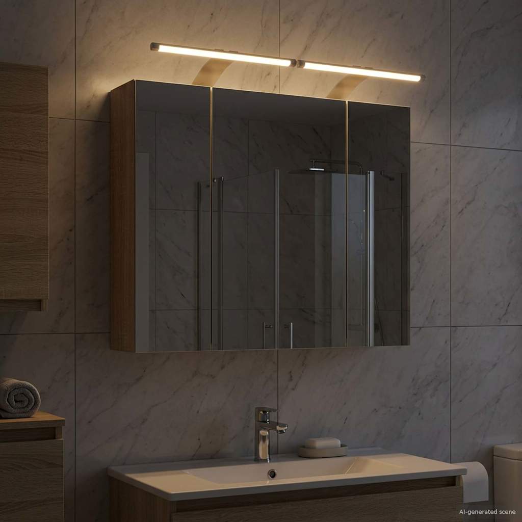 vidaXL Bathroom Mirror Cabinet Sonoma Oak 60 x 14.5 x 50 cm