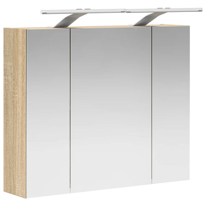 vidaXL Bathroom Mirror Cabinet Sonoma Oak 60 x 14.5 x 50 cm