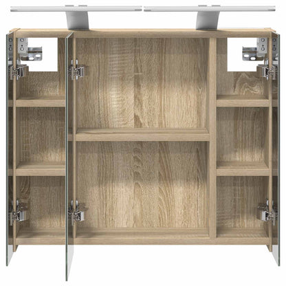 vidaXL Bathroom Mirror Cabinet Sonoma Oak 60 x 14.5 x 50 cm