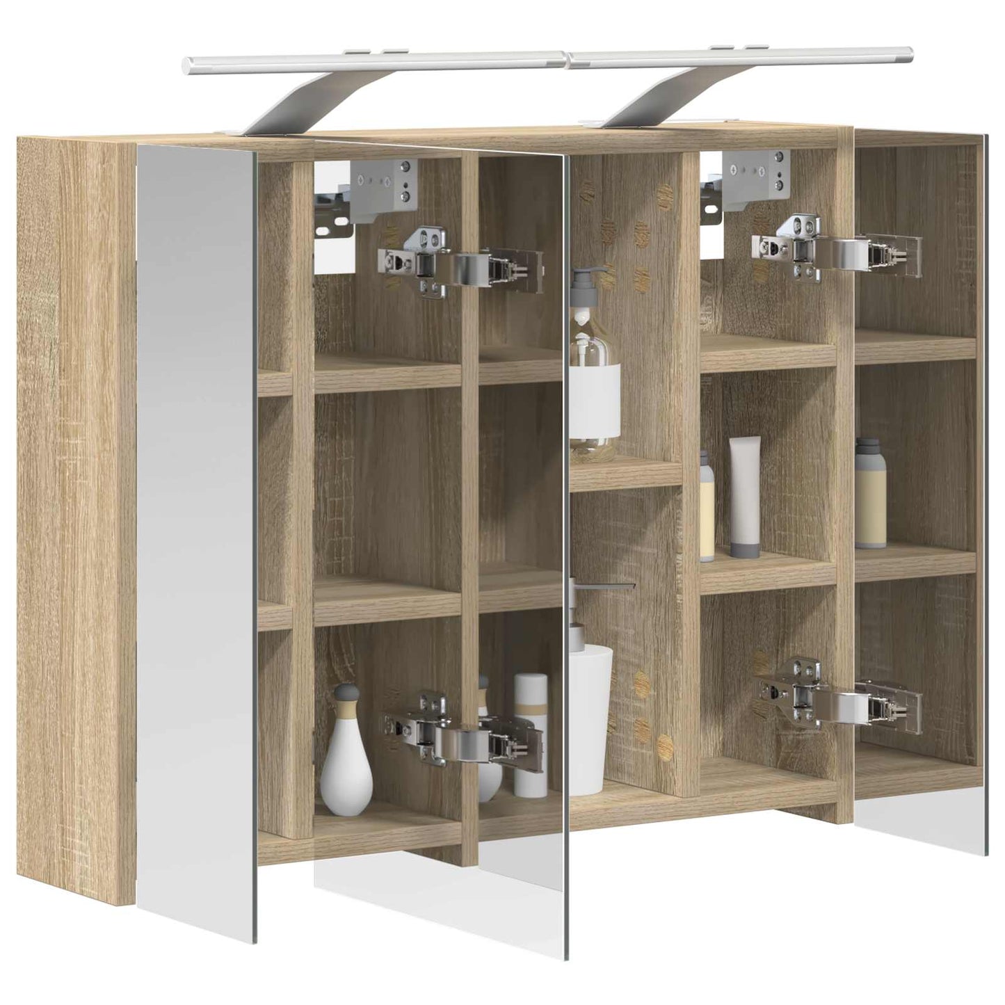 vidaXL Bathroom Mirror Cabinet Sonoma Oak 60 x 14.5 x 50 cm