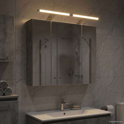 vidaXL Bathroom Mirror Cabinet Concrete Grey 60 x 14.5 x 50 cm