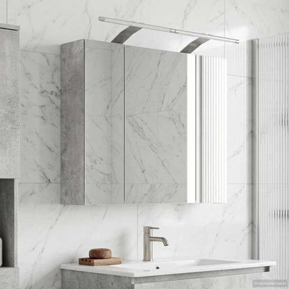 vidaXL Bathroom Mirror Cabinet Concrete Grey 60 x 14.5 x 50 cm