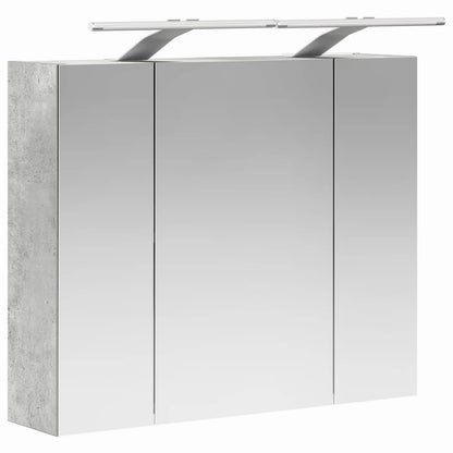 vidaXL Bathroom Mirror Cabinet Concrete Grey 60 x 14.5 x 50 cm
