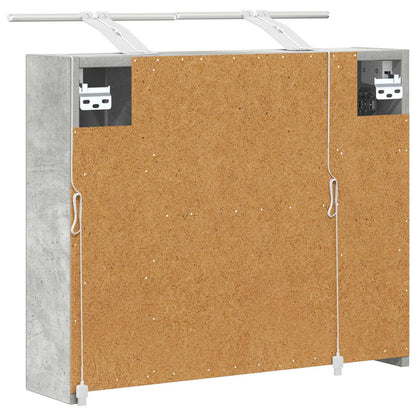 vidaXL Bathroom Mirror Cabinet Concrete Grey 60 x 14.5 x 50 cm