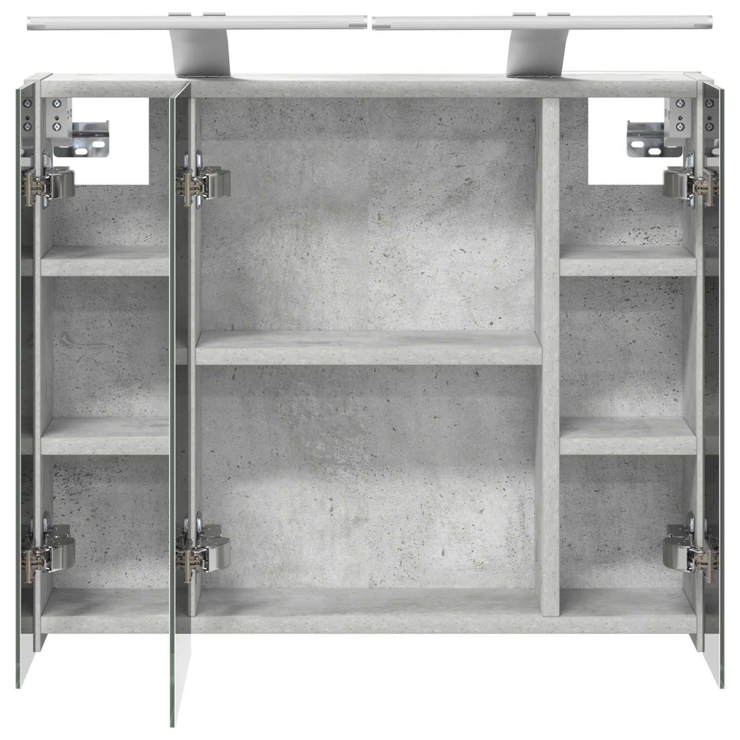 vidaXL Bathroom Mirror Cabinet Concrete Grey 60 x 14.5 x 50 cm