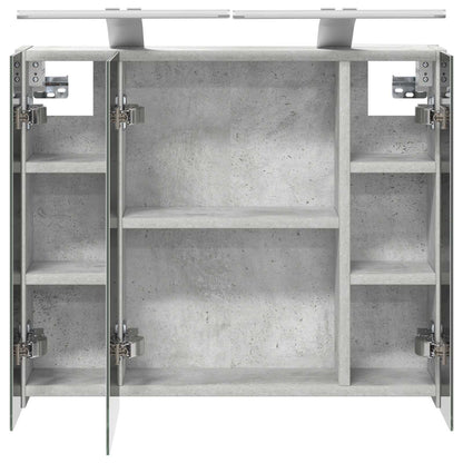 vidaXL Bathroom Mirror Cabinet Concrete Grey 60 x 14.5 x 50 cm