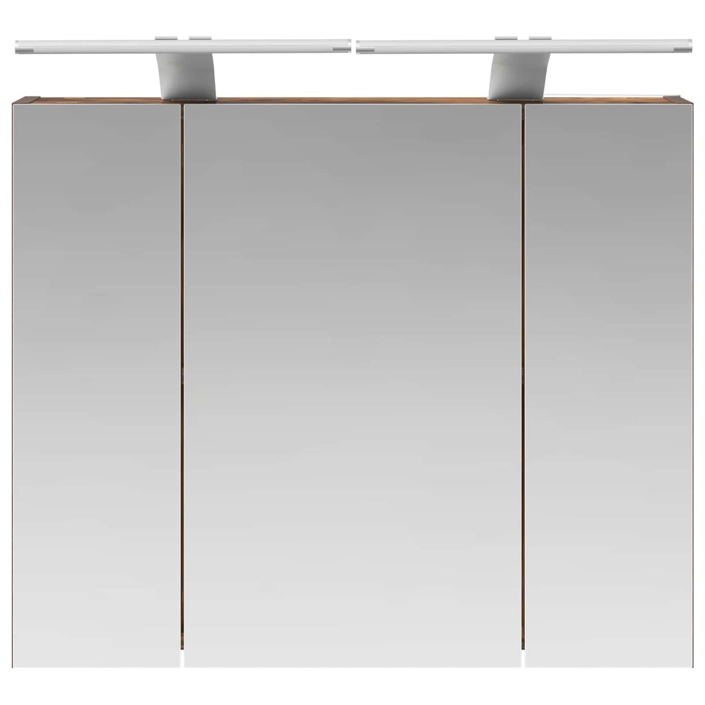 vidaXL Bathroom Mirror Cabinet Smoked Oak 60 x 14.5 x 50 cm