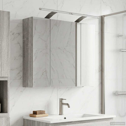 vidaXL Bathroom Mirror Cabinet Grey Sonoma 60 x 14.5 x 50 cm